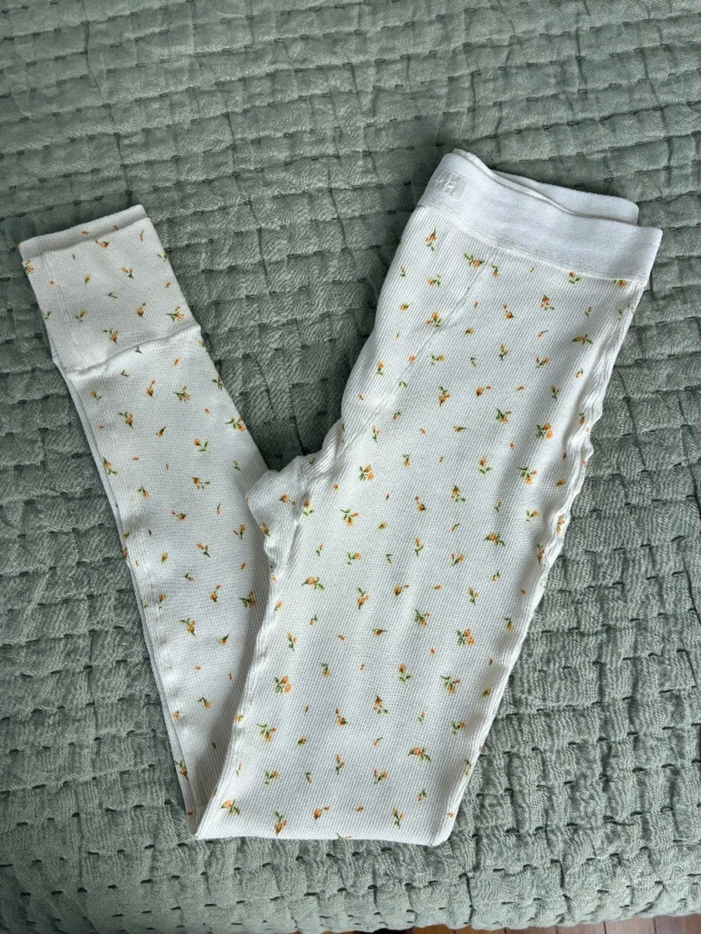 Skims ribbed floral leggings Size S